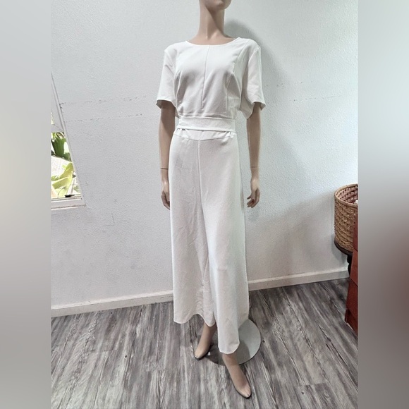 Lane Bryant White Jumpsuit with Tie Waist - Picture 6 of 16